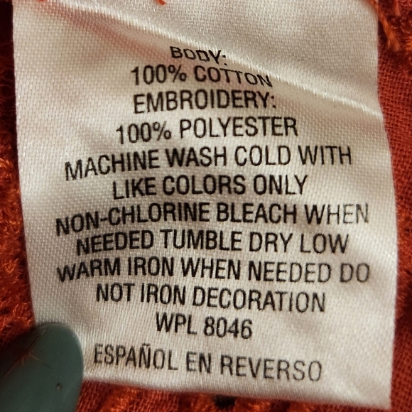 EUC STYLE & CO CORAL EMBROIDERED EYELET PINTUCKED TUNIC  SZ L - Picture 11 of 11